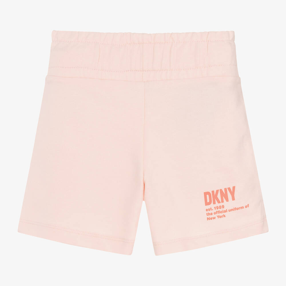 DKNY-Girls Pink Cotton Jersey Shorts | Childrensalon Outlet