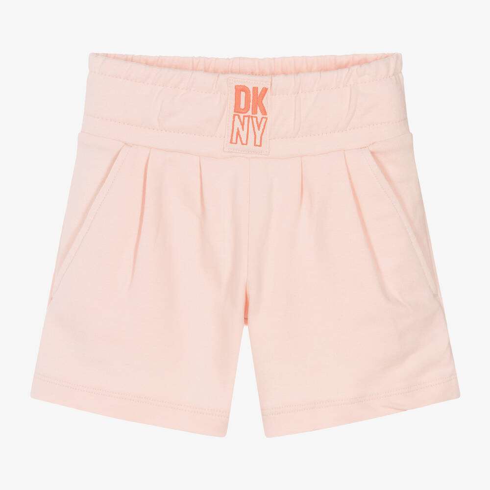 DKNY-Girls Pink Cotton Jersey Shorts | Childrensalon Outlet