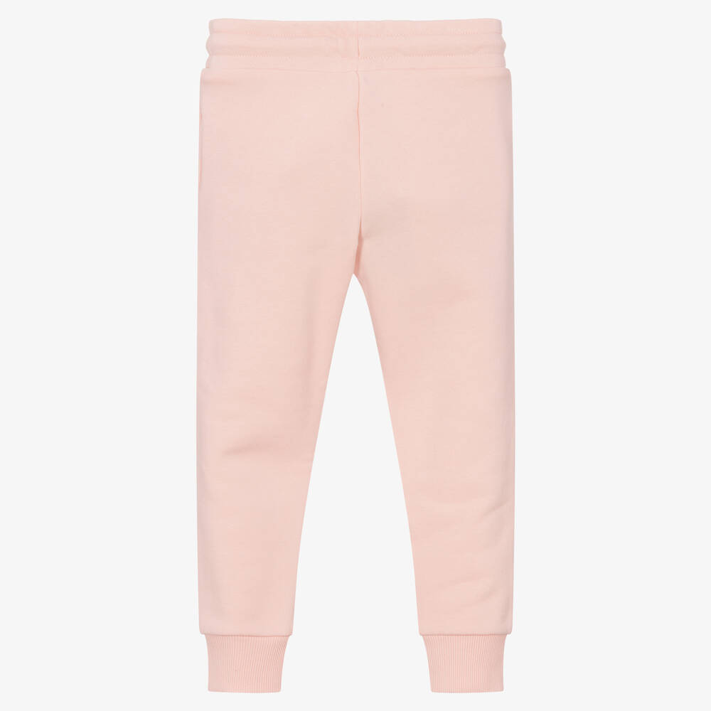 DKNY-Girls Pink Cotton Logo Joggers | Childrensalon Outlet