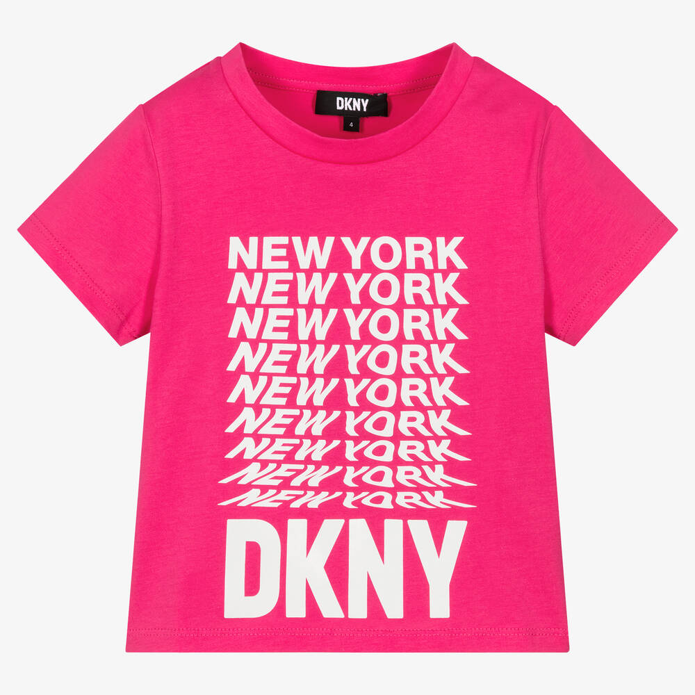 DKNY - Розовая хлопковая футболка | Childrensalon