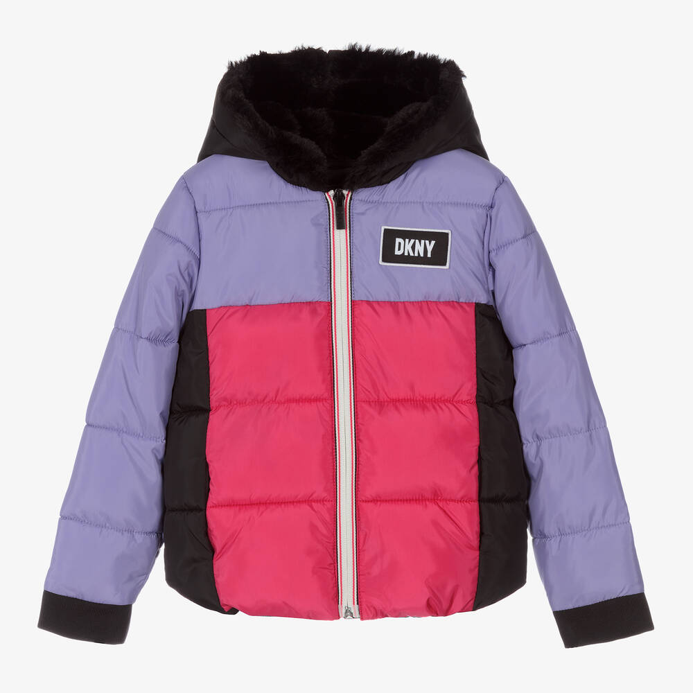 DKNY - Blouson rose et violet fille | Childrensalon
