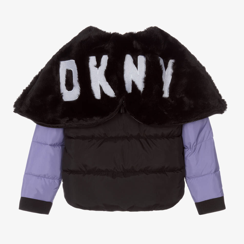 Dkny fluffy jacket clearance