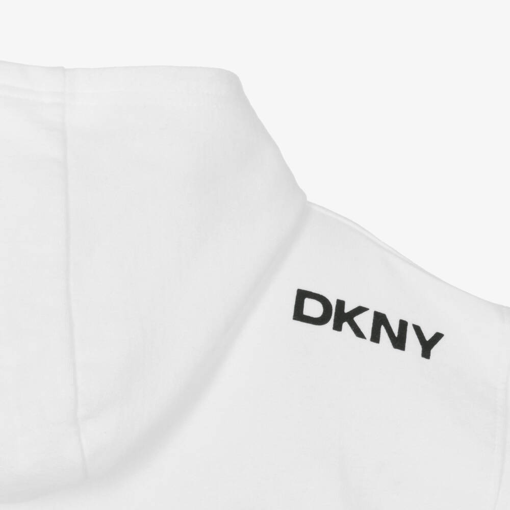 DKNY-Girls Pure White Cotton Pullover | Childrensalon Outlet