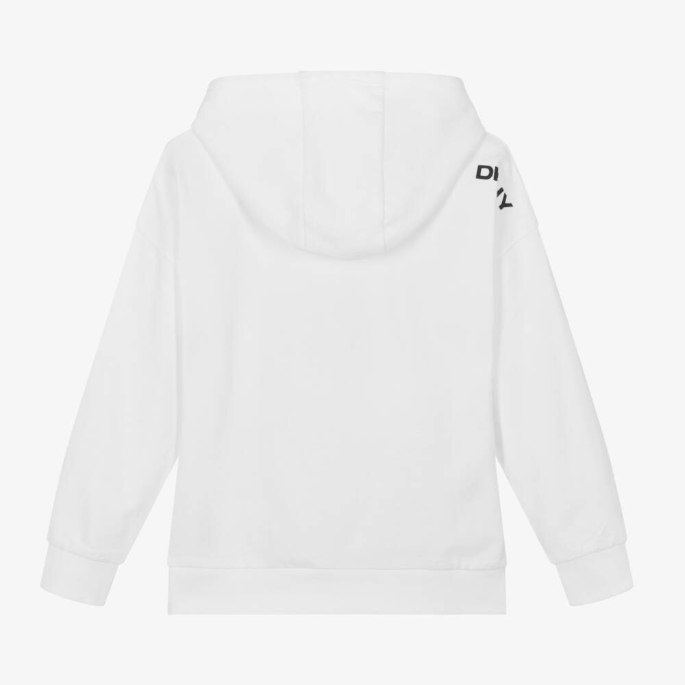 DKNY-Girls Pure White Cotton Pullover | Childrensalon Outlet