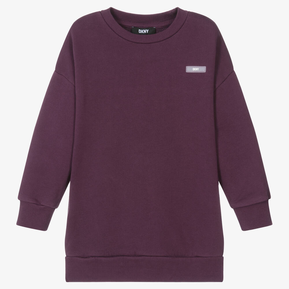 DKNY - Violettes Baumwoll-Sweatshirtkleid | Childrensalon
