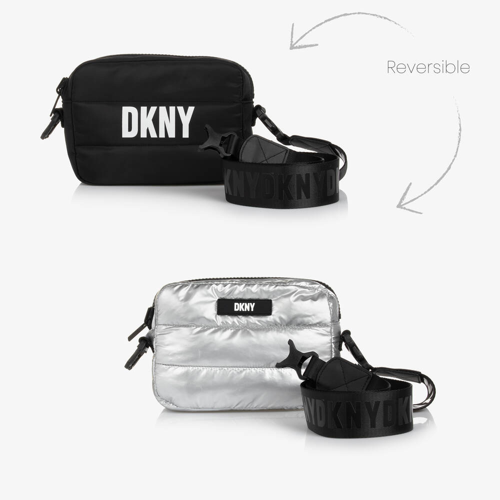 DKNY - Schwarze Wende-Umhängetasche 23 cm | Childrensalon