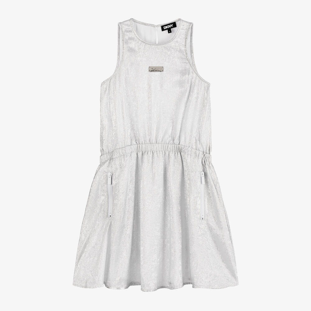 DKNY-Платье без рукавов из блестящего крепа для девочек | Childrensalon Outlet