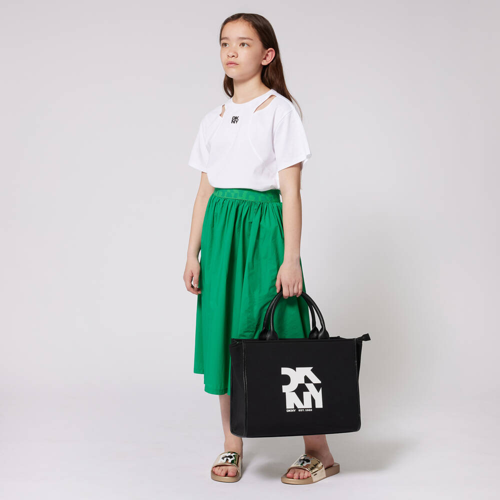 DKNY-Girls Shimmering Emblem Sandals | Childrensalon Outlet