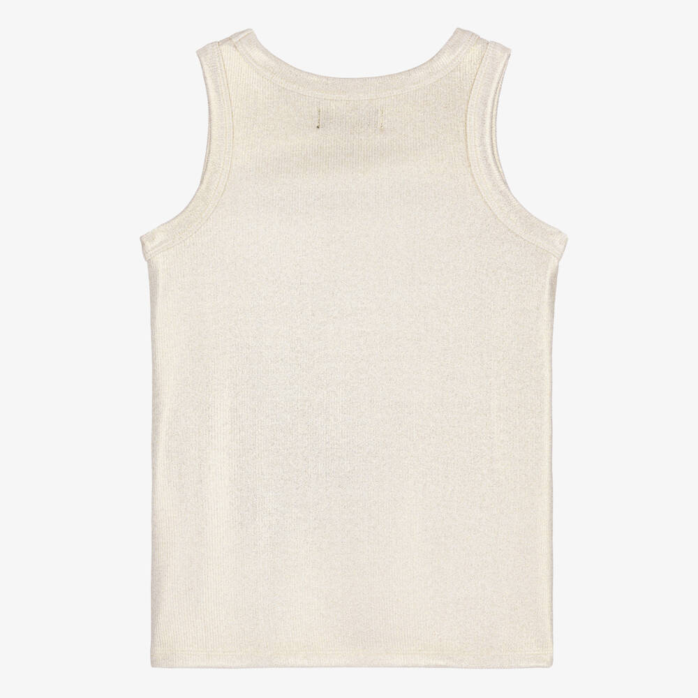 DKNY-Girls Shimmering Gold Ribbed Tank | Childrensalon Outlet