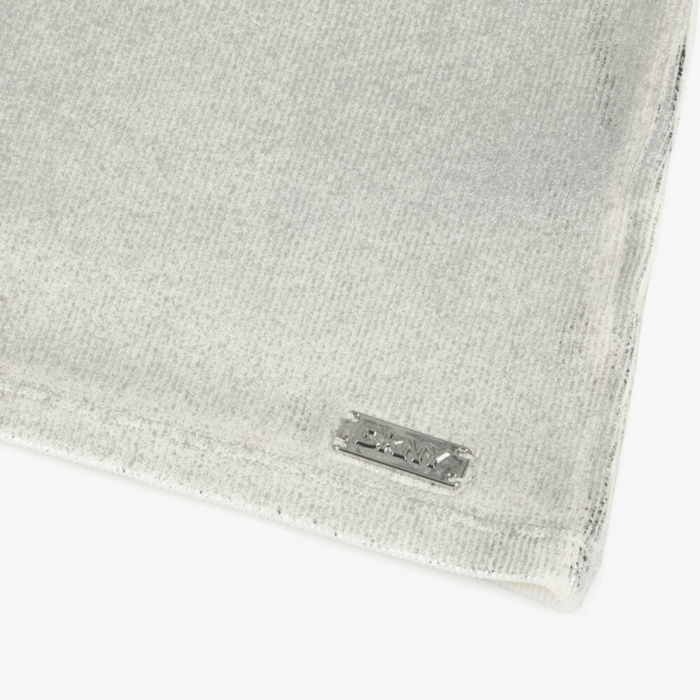 DKNY-Кремовая блестящая ребристая майка для девочек | Childrensalon Outlet