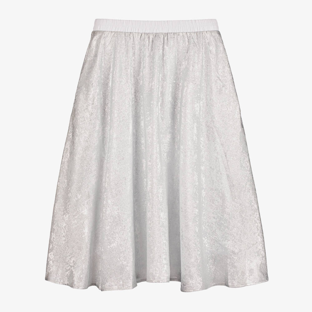DKNY-Girls Shimmering Satin Midi Skirt | Childrensalon Outlet