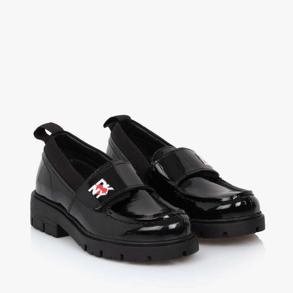 DKNY-Черные лоферы из лакированной кожи для девочек | Childrensalon Outlet