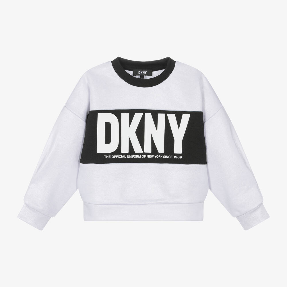 Girls Silver Lurex Sweatshirt