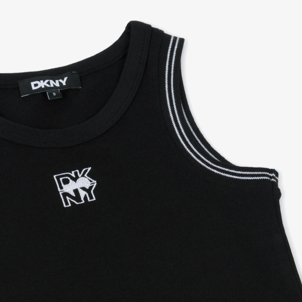 DKNY-Girls Sleek Black Jersey Tank | Childrensalon Outlet