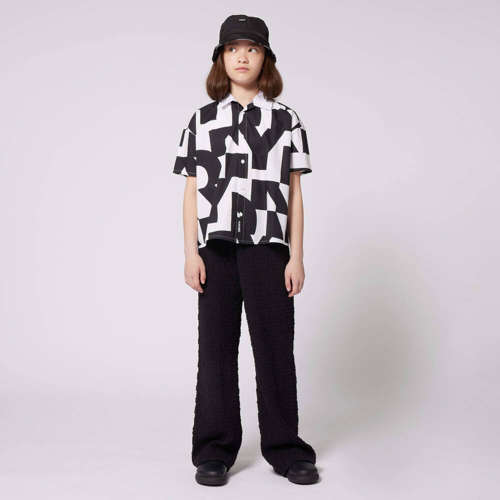 DKNY-Girls Sleek Textured Knit Trousers | Childrensalon Outlet