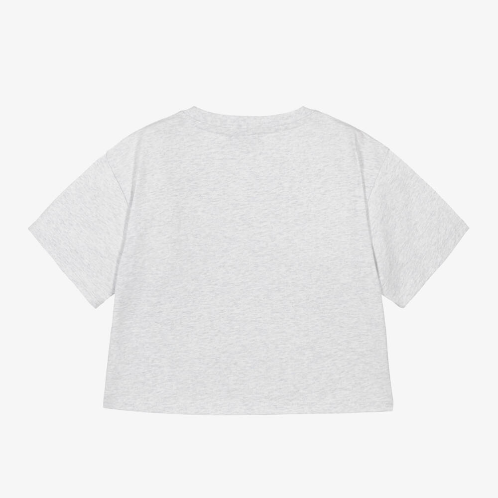 DKNY-Girls Soft Grey Logo Tee | Childrensalon Outlet