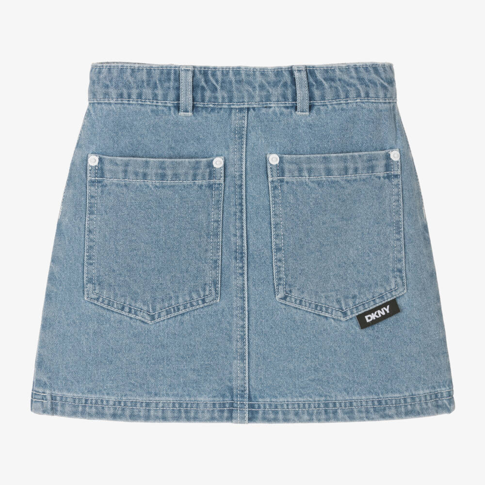 DKNY-Блестящая синяя джинсовая юбка для девочек | Childrensalon Outlet