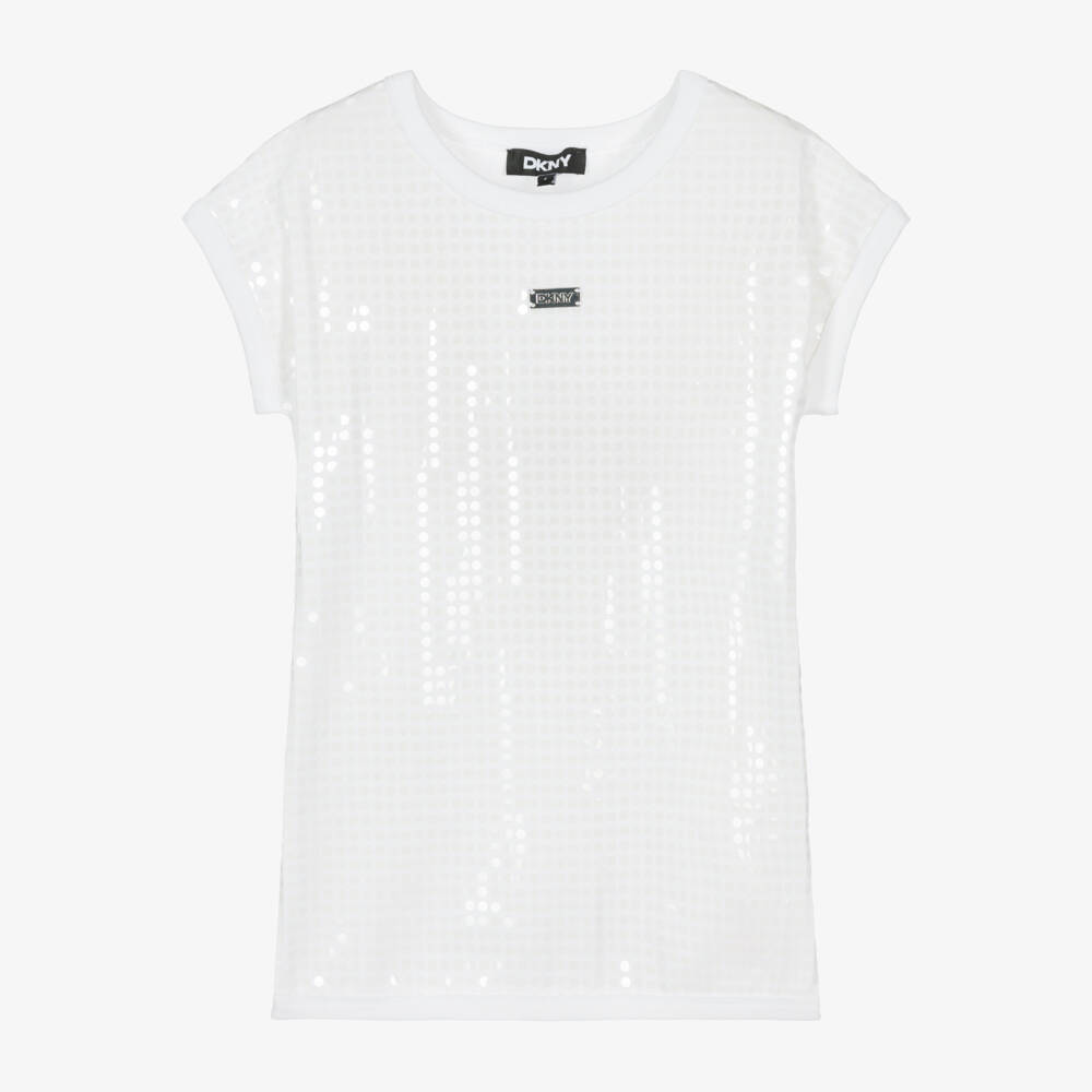 DKNY-Girls Sparkling Cotton Tee Dress | Childrensalon Outlet
