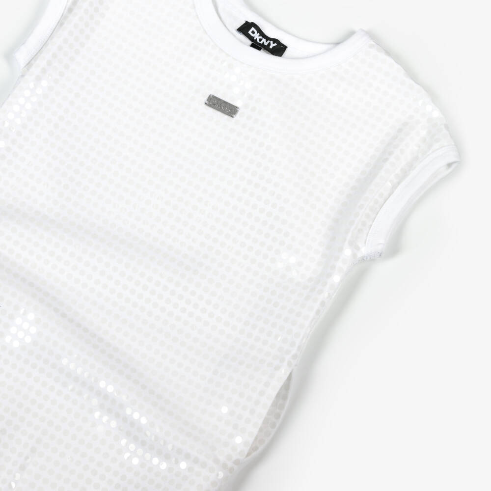 DKNY-Girls Sparkling Cotton Tee Dress | Childrensalon Outlet