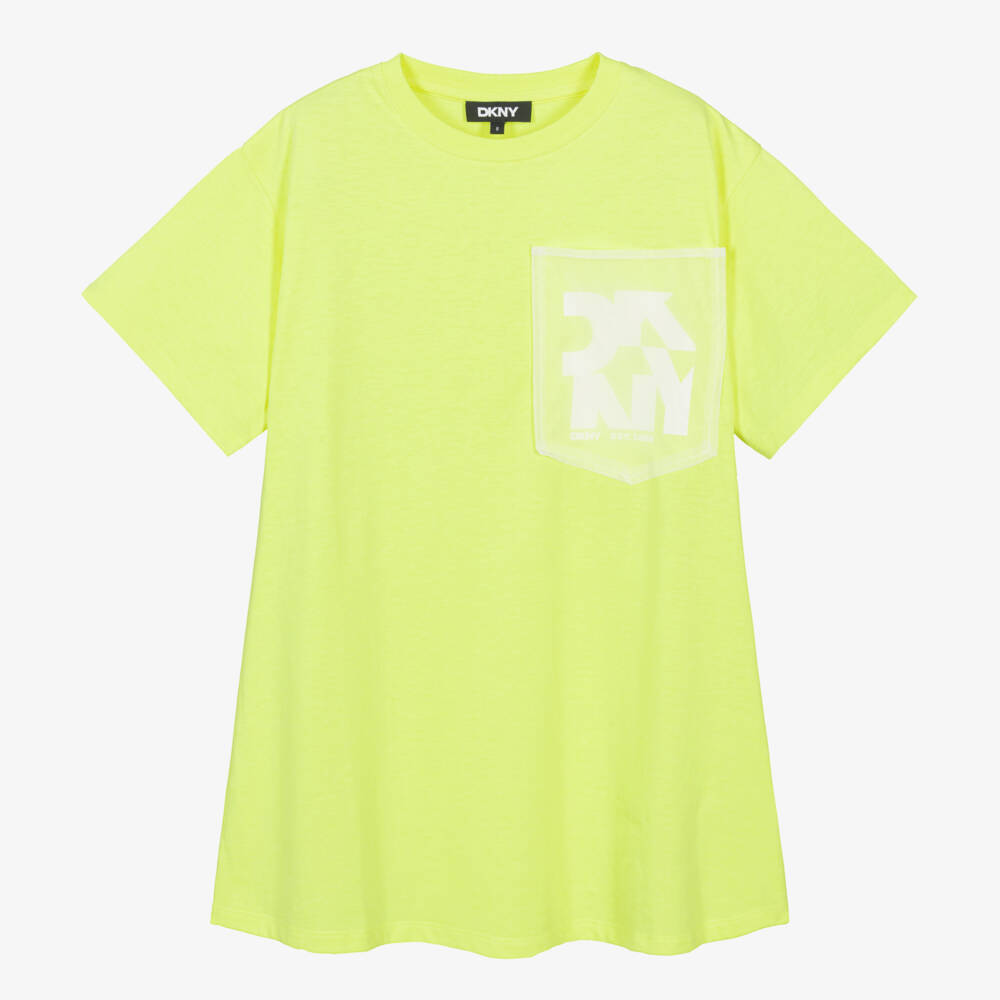 DKNY-Яркое жёлтое платье с карманами для девочек | Childrensalon Outlet