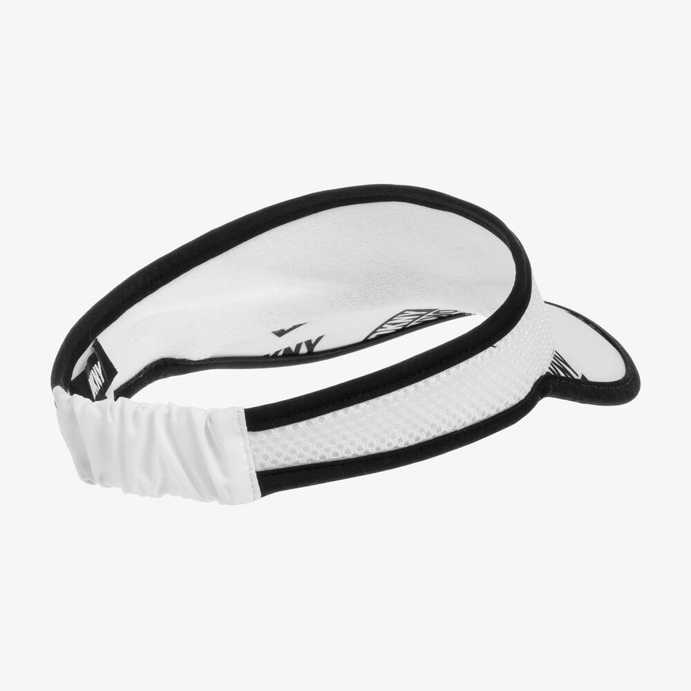 DKNY-Girls White & Black Logo Visor | Childrensalon Outlet