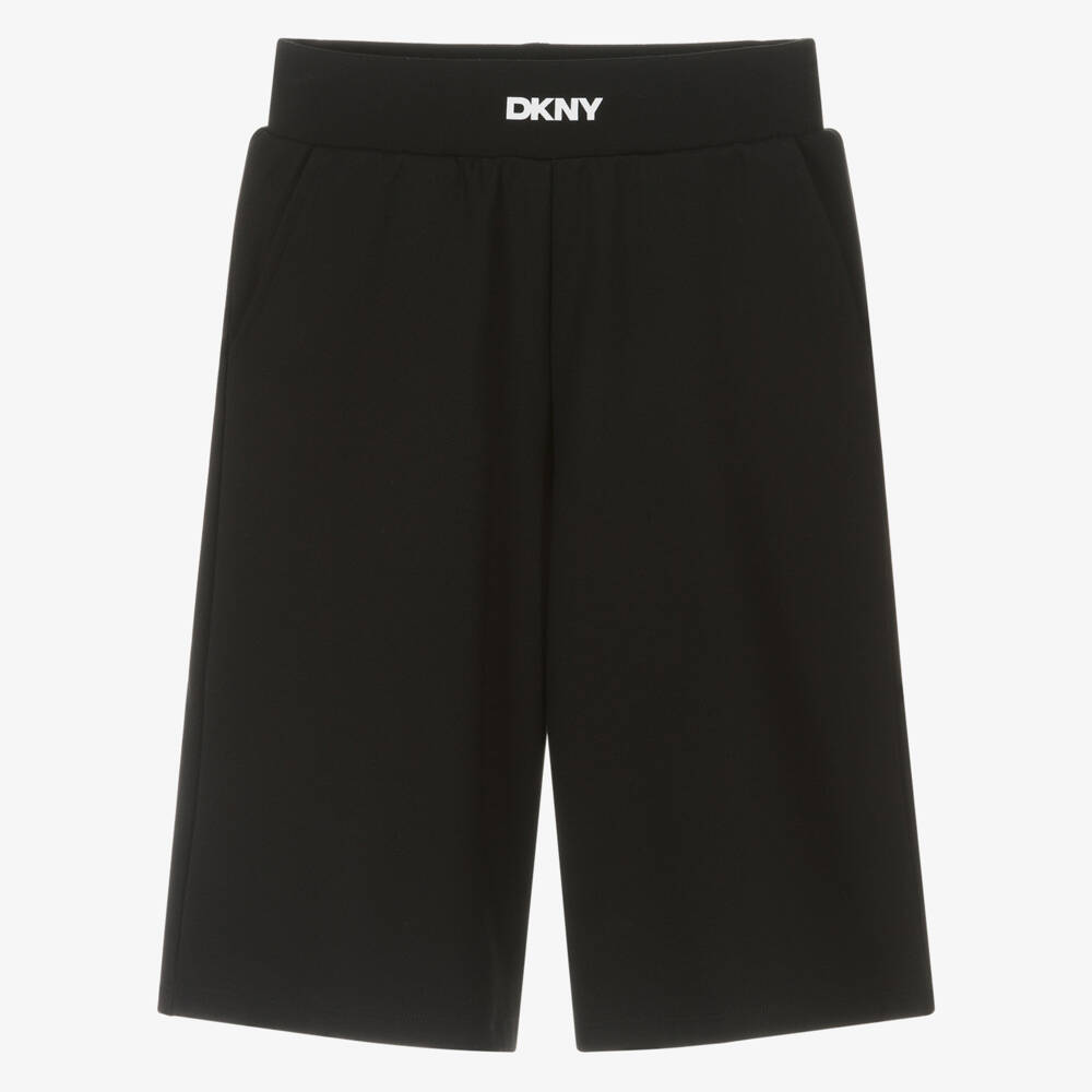 DKNY-Girls Wide-Leg Black Bermuda Shorts | Childrensalon Outlet