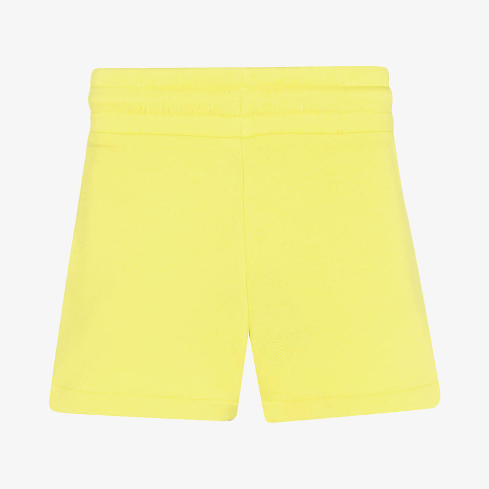 DKNY-Girls Yellow Cotton Logo Shorts | Childrensalon Outlet