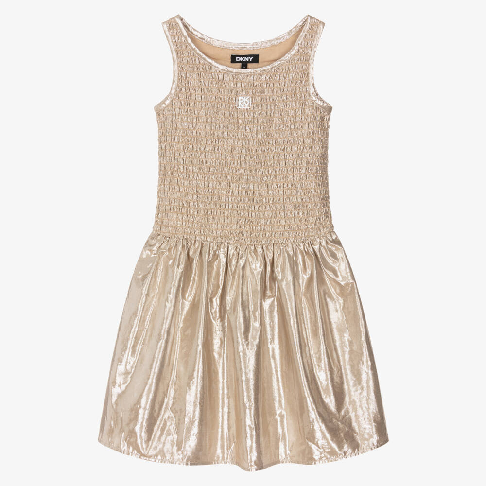 DKNY-Gold Dress | Childrensalon Outlet