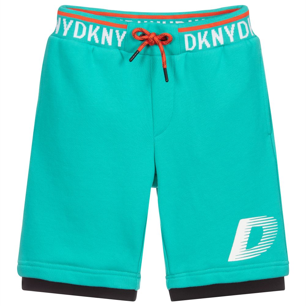 DKNY - Green Cotton Jersey Shorts | Childrensalon