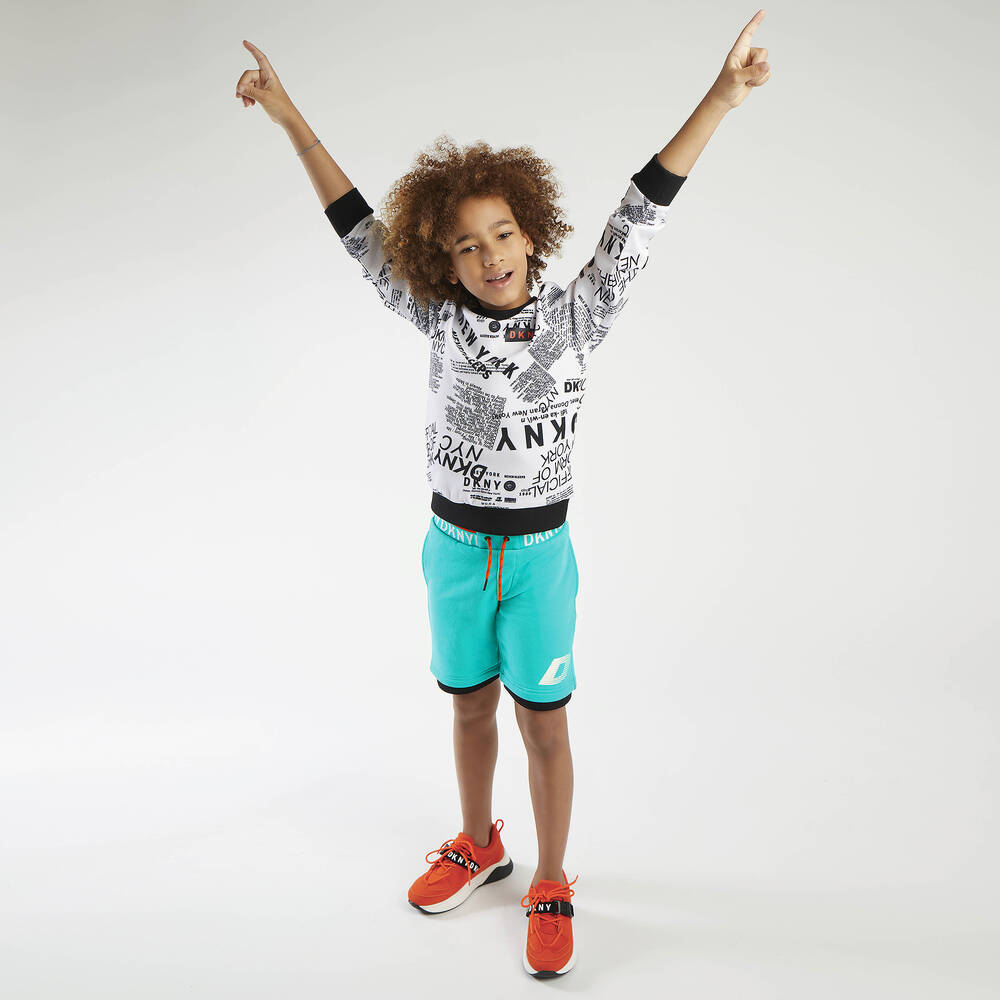 DKNY-Зеленые шорты из хлопкового джерси | Childrensalon Outlet