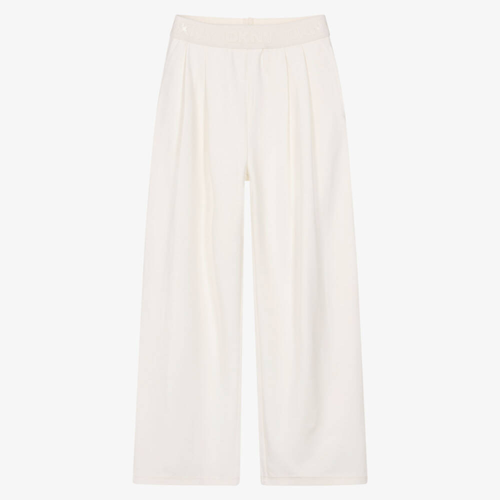DKNY-Ivory Logo Waist Trousers | Childrensalon Outlet