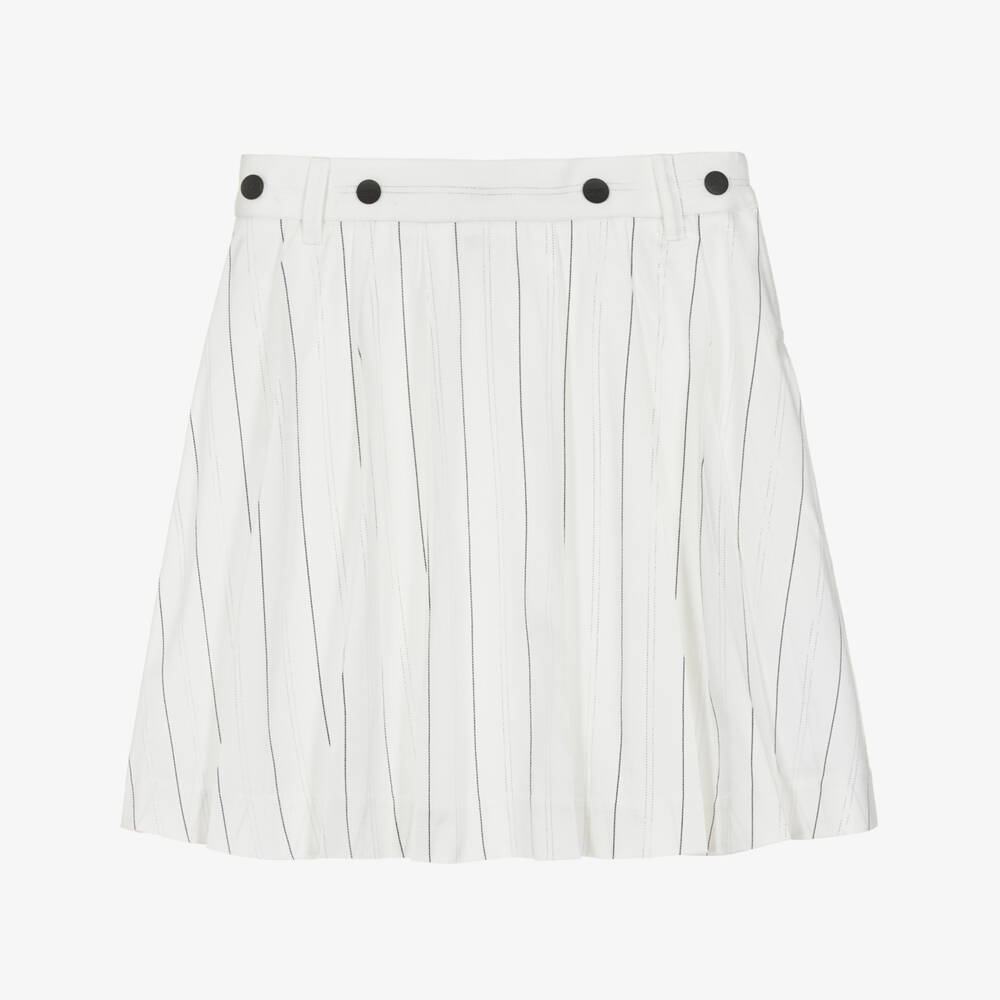 DKNY-Ivory Stripe Pinafore Dress | Childrensalon Outlet