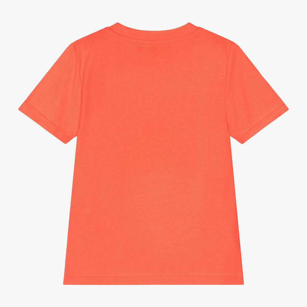 DKNY-Neon Orange Cotton Jersey T-Shirt | Childrensalon Outlet