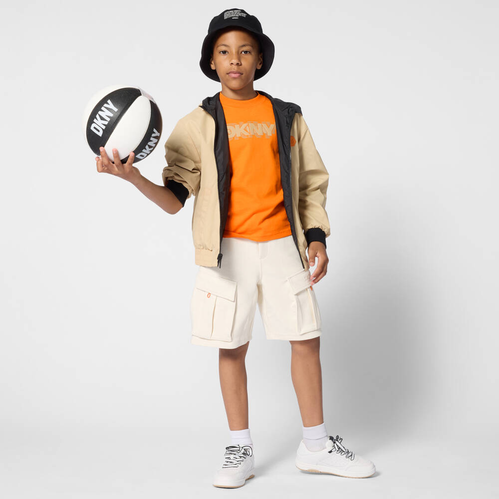 DKNY-Оранжевая футболка с логотипом для мальчиков | Childrensalon Outlet