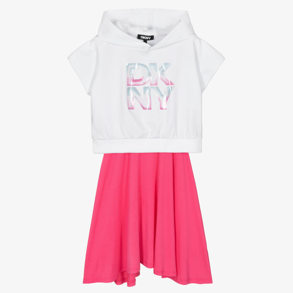 DKNY-Pink 2 In 1 Sweater Dress | Childrensalon Outlet