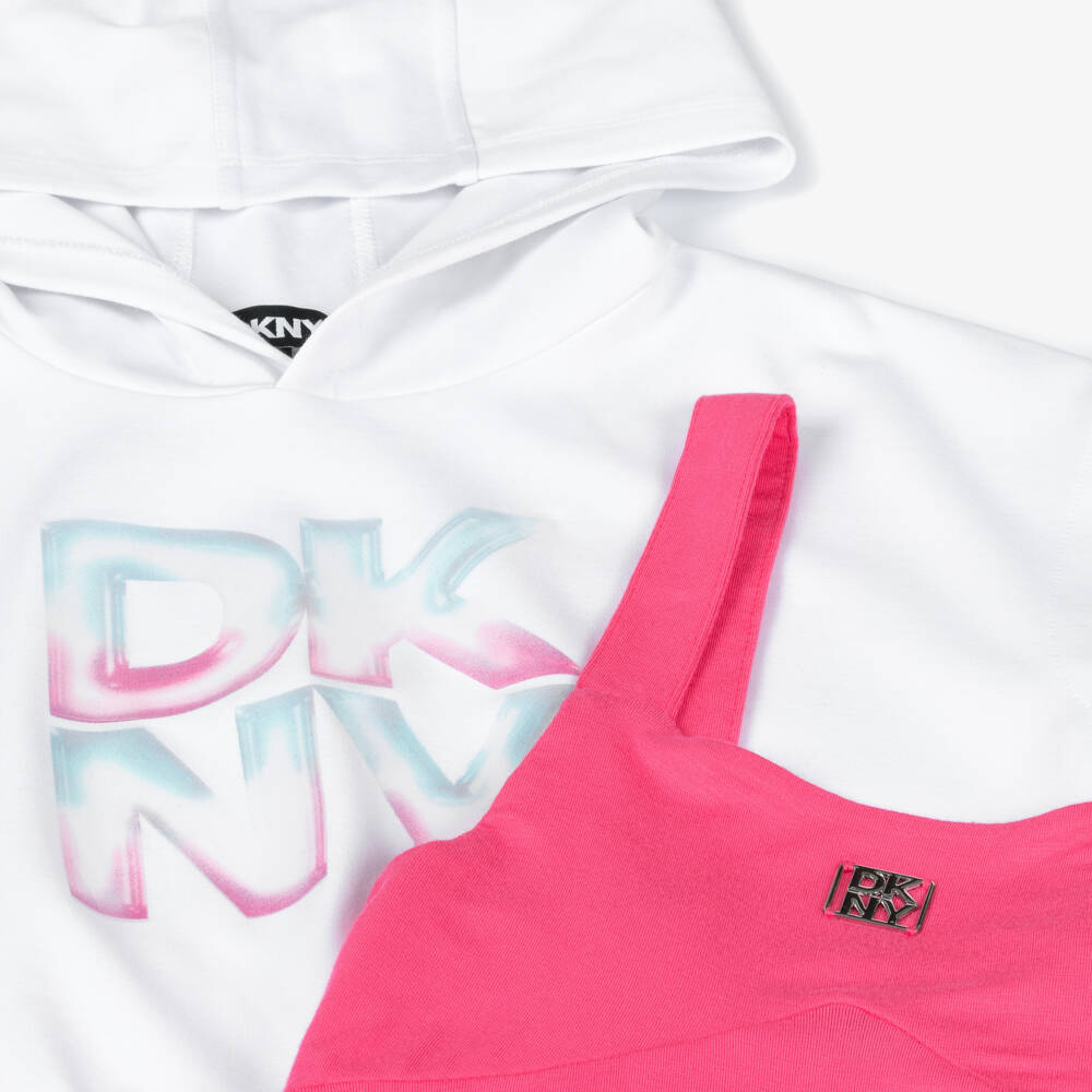 DKNY-Pink 2 In 1 Sweater Dress | Childrensalon Outlet