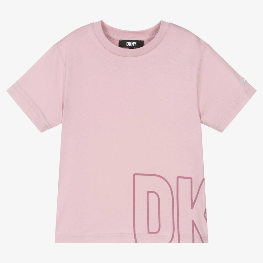 DKNY - Pink Cotton T-Shirt | Childrensalon