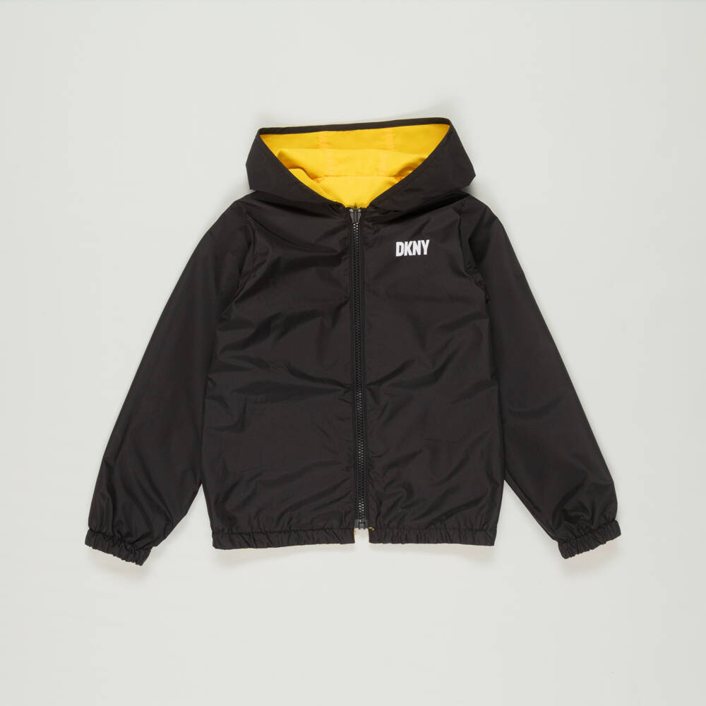 DKNY-Preloved Boys Yellow & Black Reversible Jacket (10 years) | Childrensalon Outlet