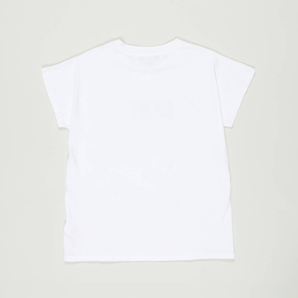 DKNY-Preloved Girls White Organic Cotton T-Shirt (14 years) | Childrensalon Outlet