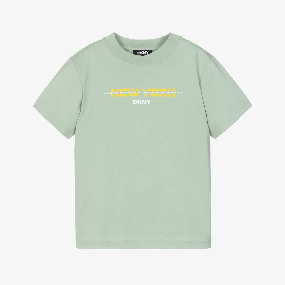 DKNY-Sage Green Ss Tee | Childrensalon Outlet