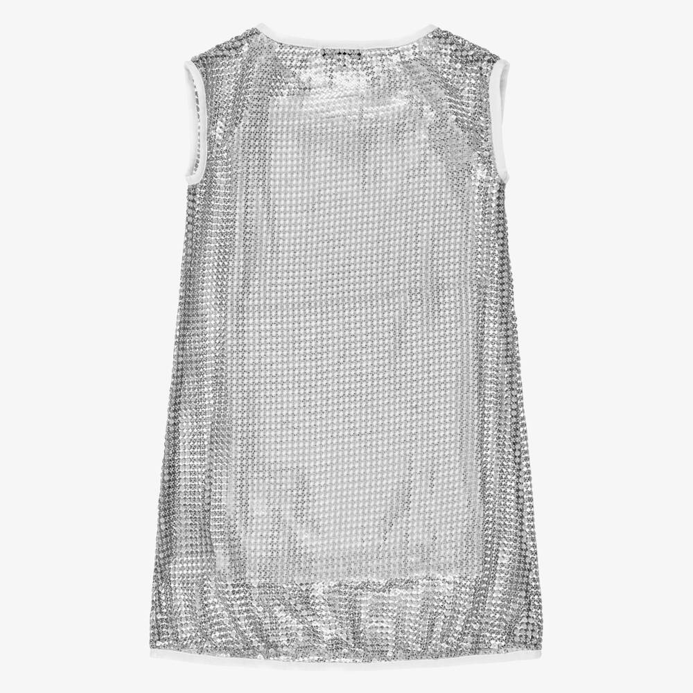 DKNY-Silver Sequin 2 In 1 Dress | Childrensalon Outlet