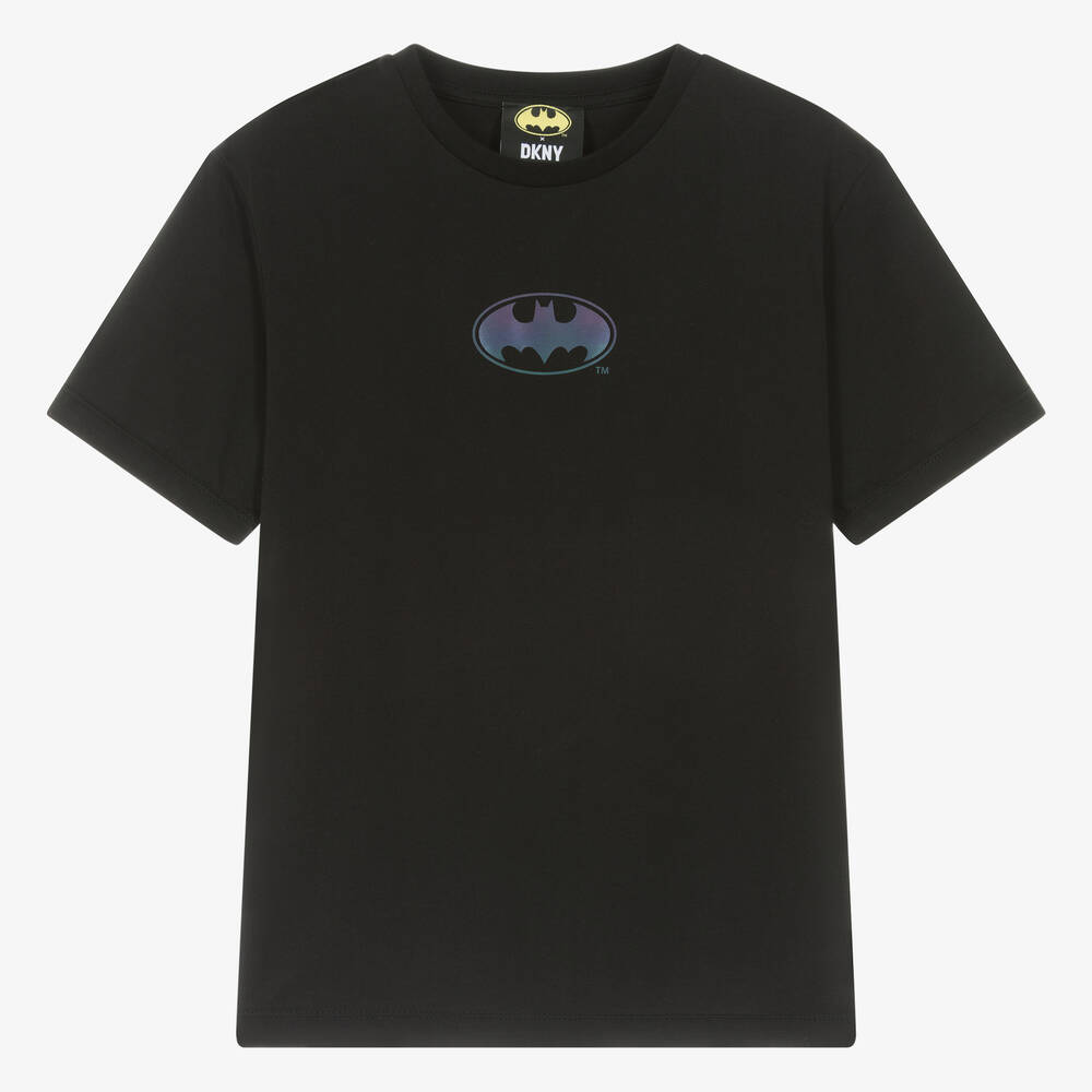 DKNY - Черная хлопковая футболка с Бэтменом для подростков  | Childrensalon