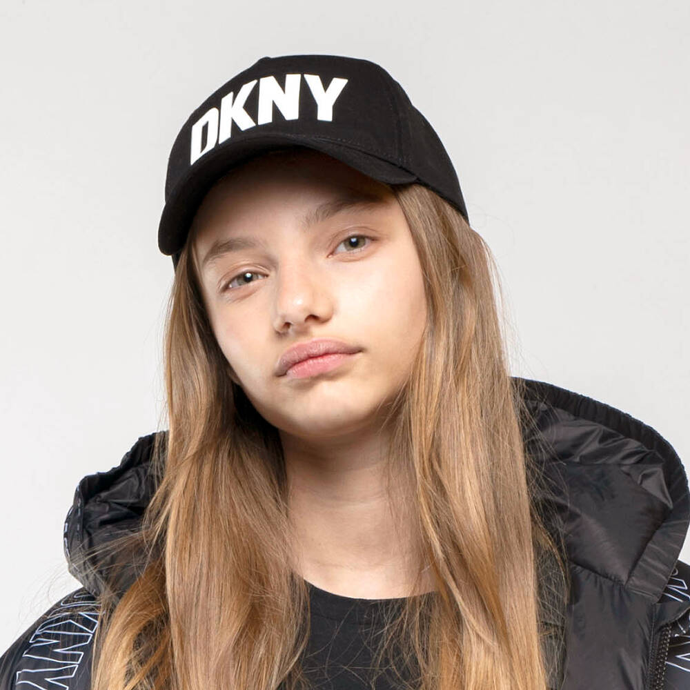 DKNY-Teen Black Cotton Canvas Cap | Childrensalon Outlet