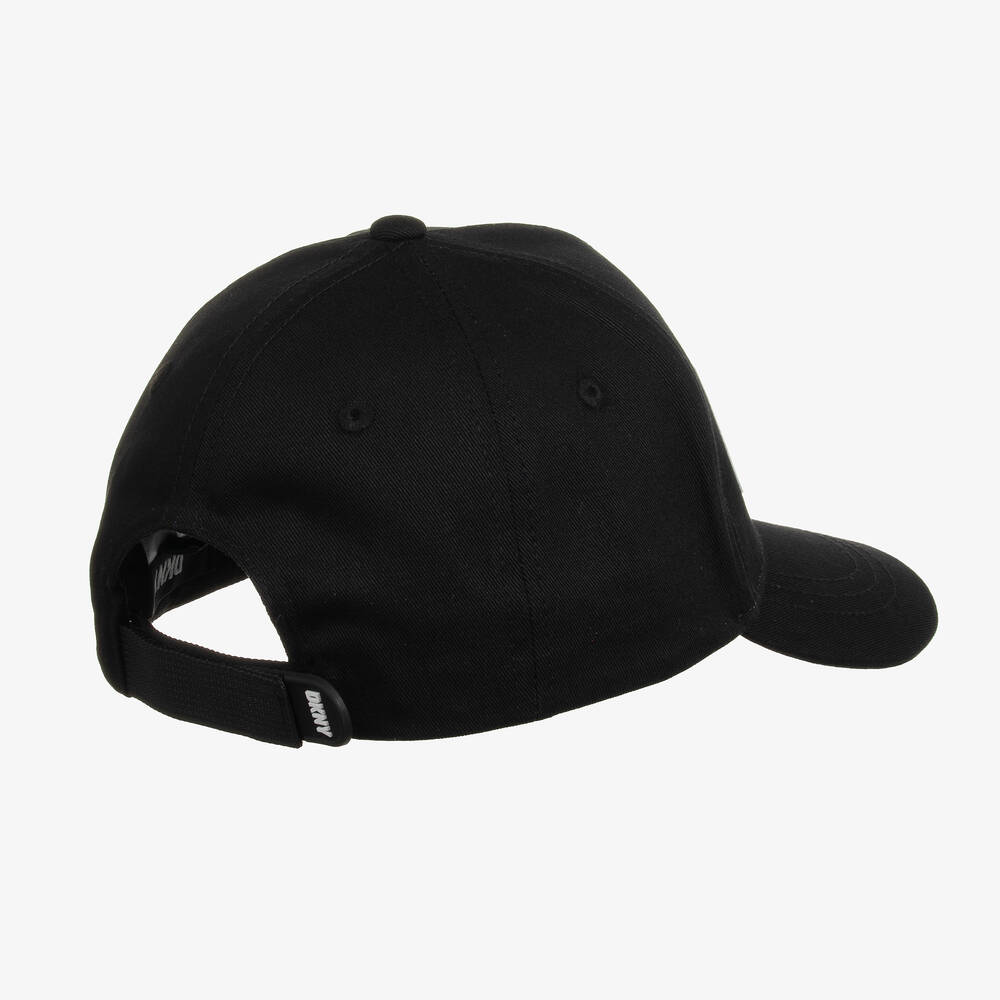 DKNY-Teen Black Cotton Canvas Cap | Childrensalon Outlet