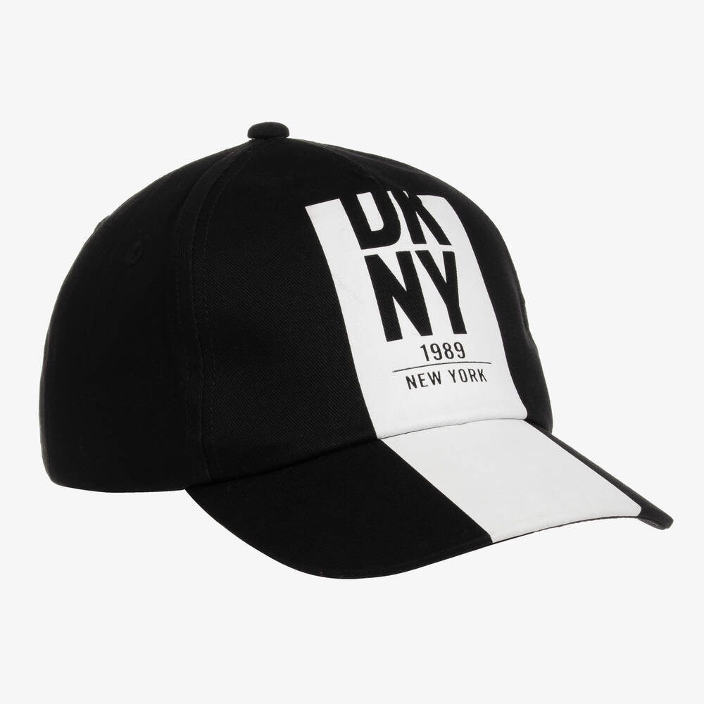 DKNY-كاب تينز قطن تويل لون أسود | Childrensalon Outlet