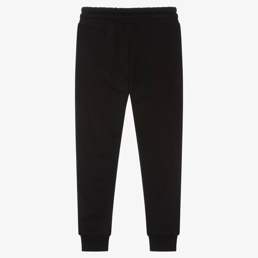 DKNY Teen Black Cotton Logo Joggers Childrensalon Outlet