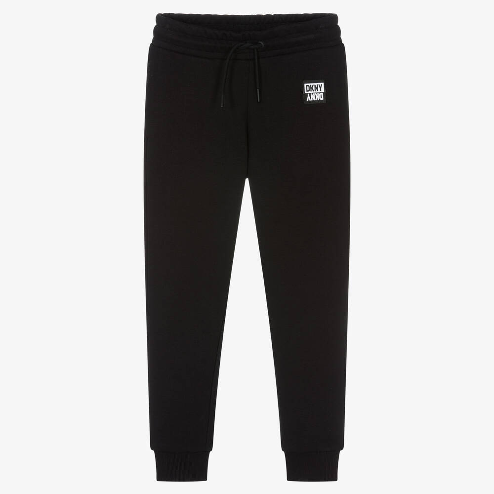 DKNY - Teen Black Cotton Logo Joggers | Childrensalon