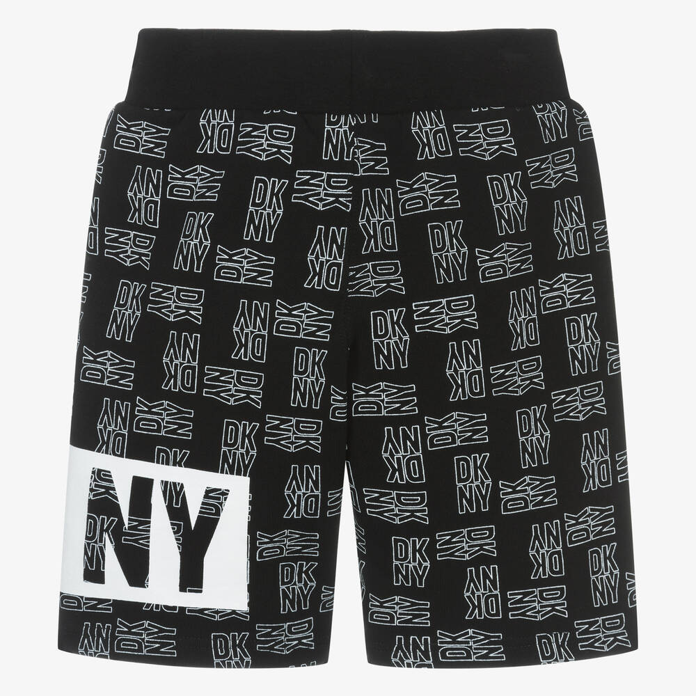 DKNY-شورت قطن لون أسود تينز | Childrensalon Outlet