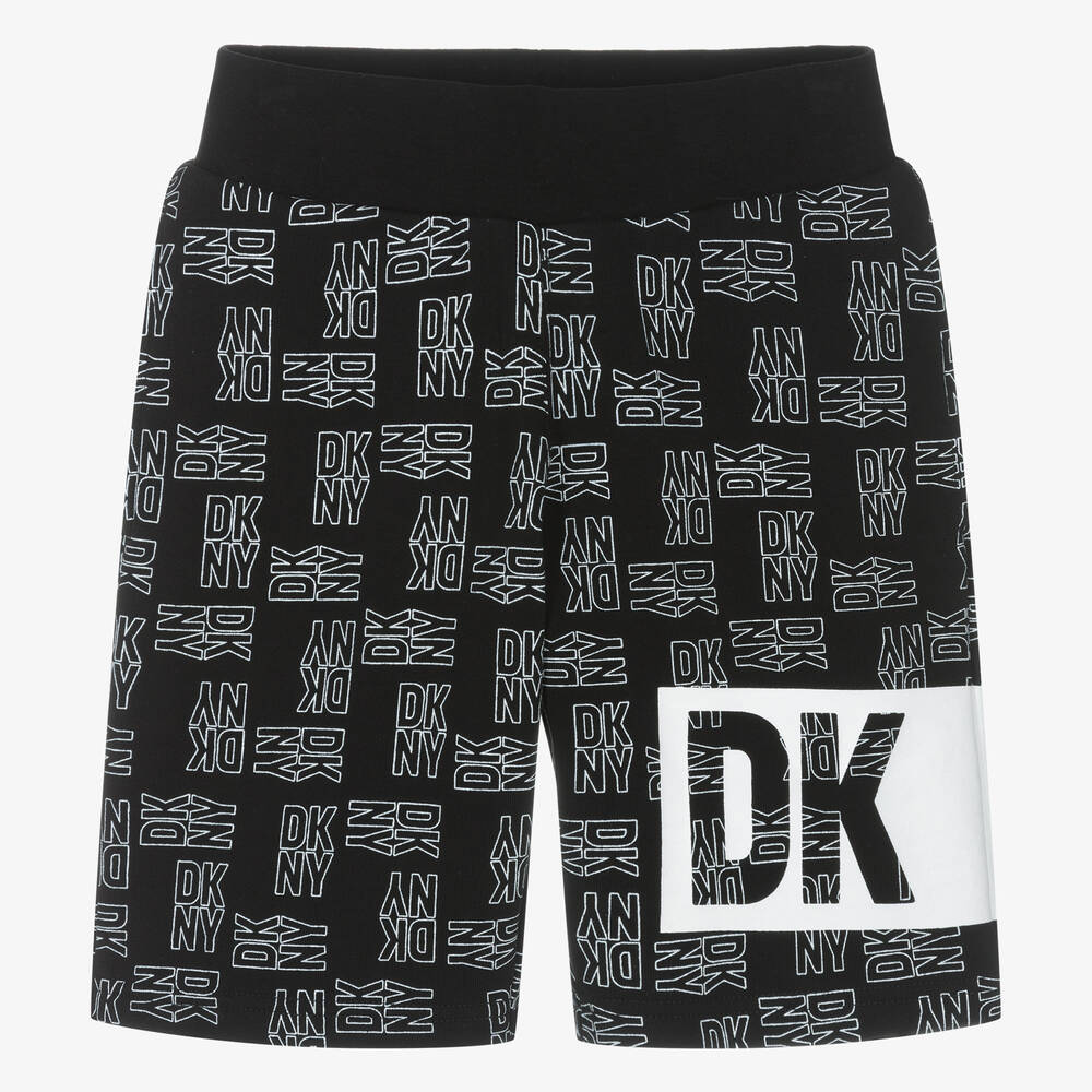 DKNY-شورت قطن لون أسود تينز | Childrensalon Outlet