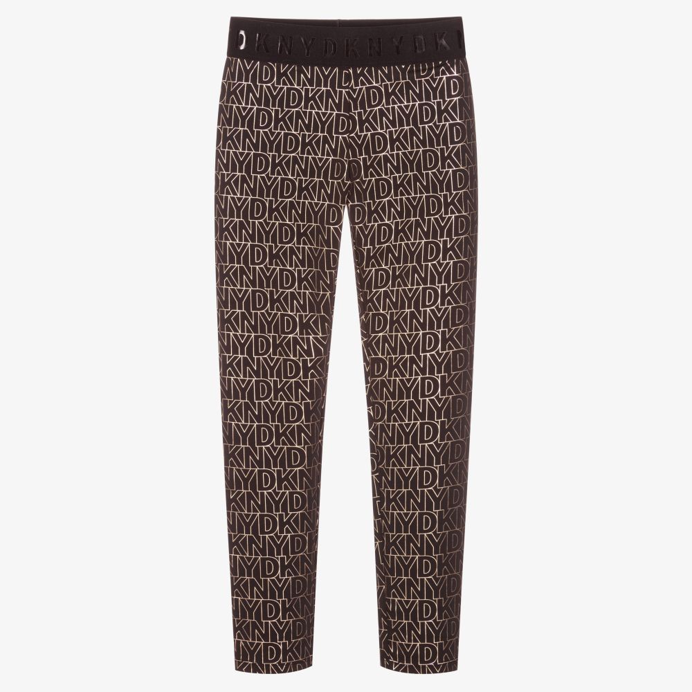 DKNY - Teen Black & Gold Leggings | Childrensalon